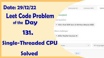 1834 || Single-Threaded CPU || Leetcode Daily Challenge