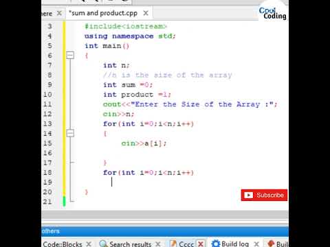 Find the Sum and Product of the Elements of an Given Array | C++ ...