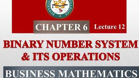 Business Mathematics Lecture 12 Chapter 6