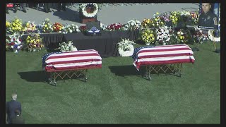 Beginning ceremony for the funeral of Lt. Dustin DeMonte and Sgt. Alex Hamzy