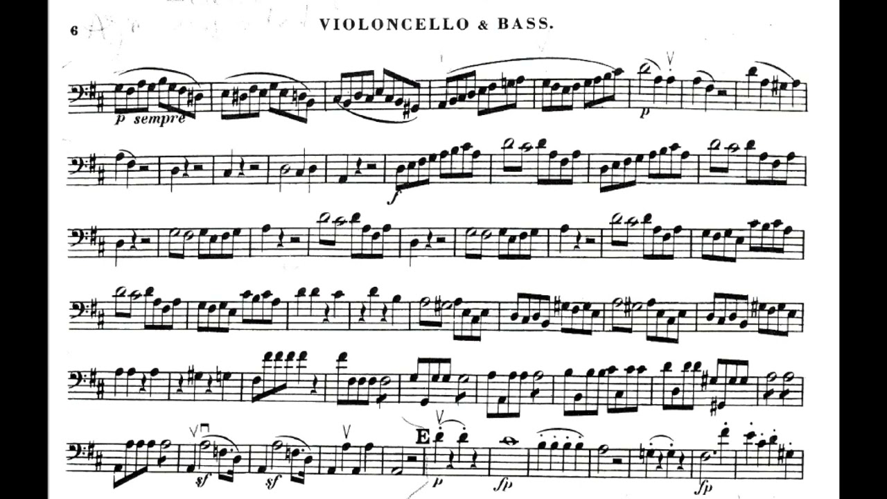Mozart's Symphony No.35 Cello Orchestra Audition Excerpt with