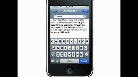 Using Quickword - Part 2 - Quickoffice® Pro for iPhone & iPod touch
