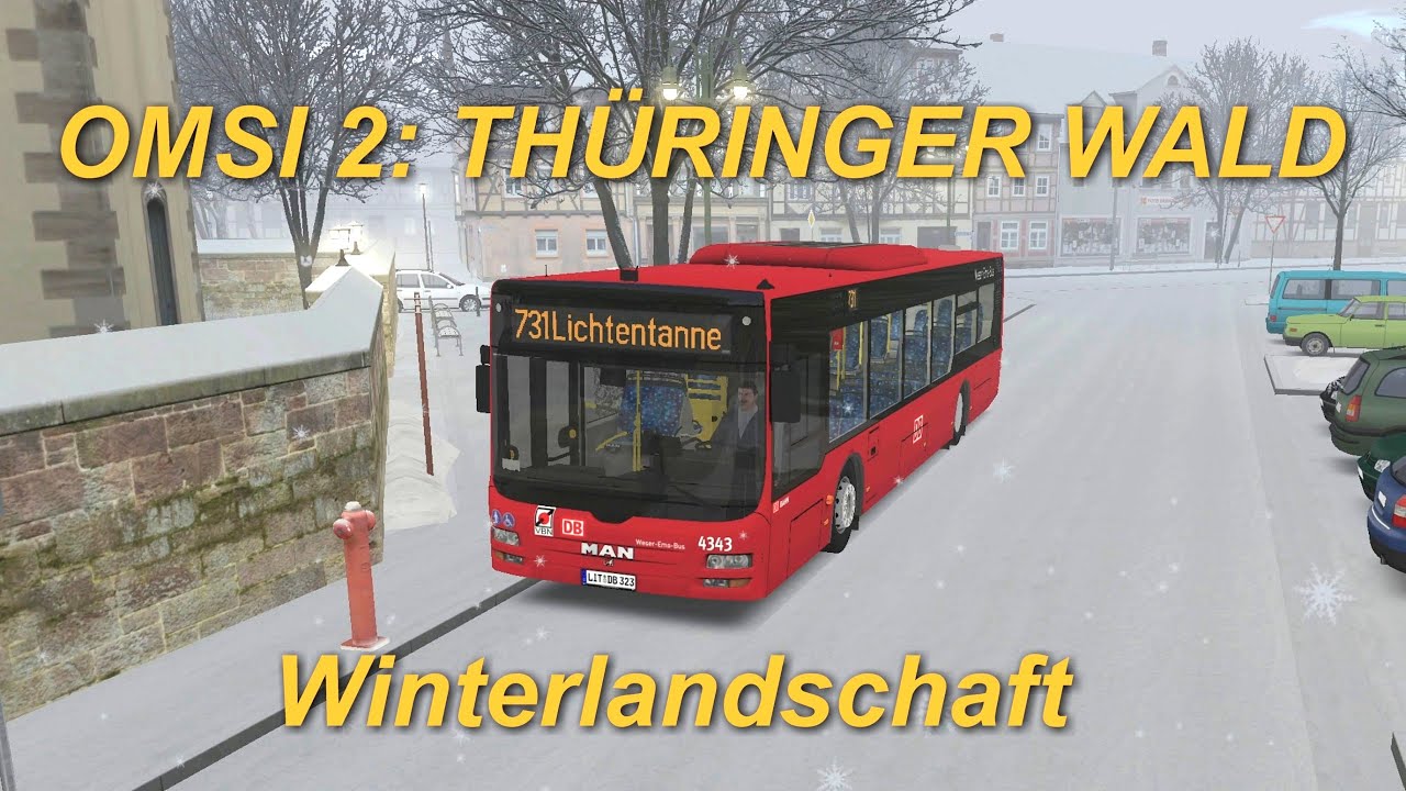 [Геймплей] OMSI 2 Тюрингенский лес | Зимний пейзаж | MAN Lion's City A37 [4K]