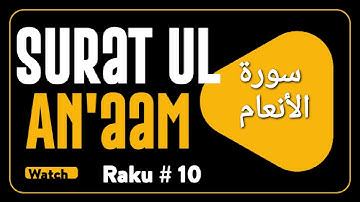006-Surat Ul An'aam |سورة الأنعام | Surah # 6 | Raku # 10| Tilawat | Quran | With Translation