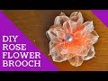 DIY Rose Brooch | Organza Ribbon Flower Brooch 🎀