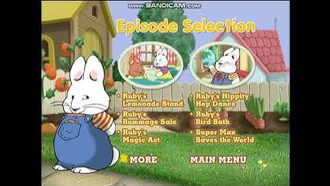 Max & Ruby: Summertime with Max & Ruby Menu Walkthrough