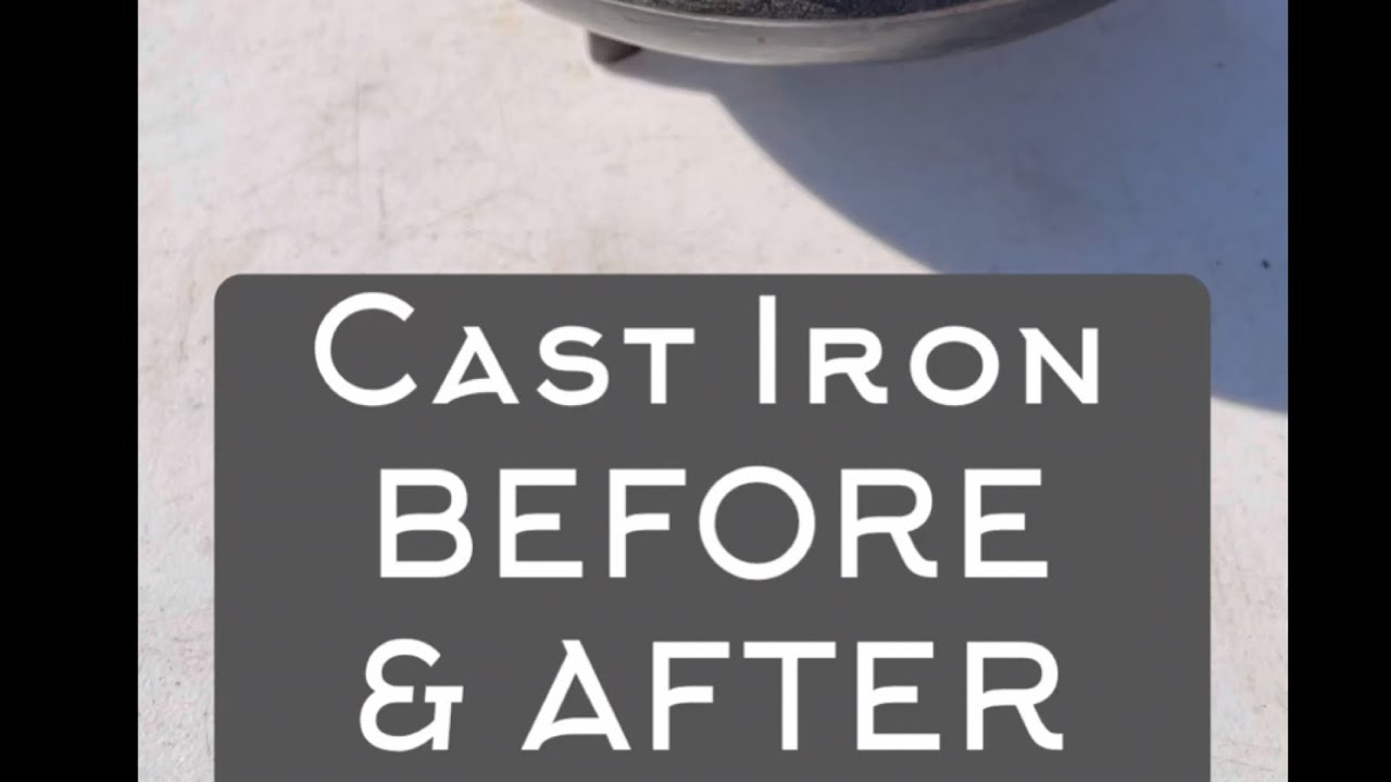 Cast Iron Before and After refurbish with instructions - How to using a Lye Bath