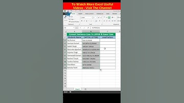 Change Case in Excel 😮 Convert Text To Upper & Lower Case #shorts