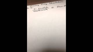 Proving Trig Identities - Example 3 (CSEC Add Maths Form 5)