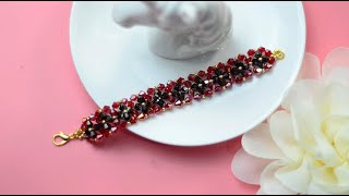 Beebeecraft DIY beaded bracelet with glass beads