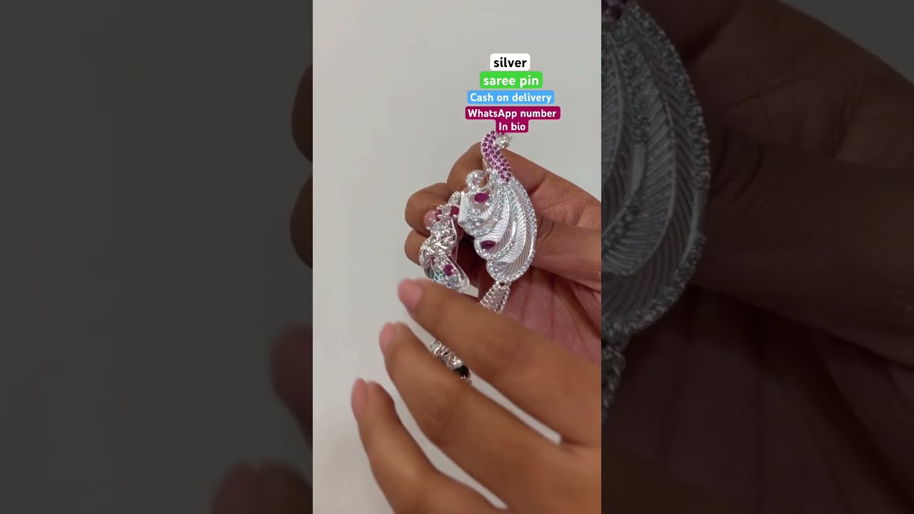 New latest designer ghungharu silver saree pin, with 70% discount on instant first order 