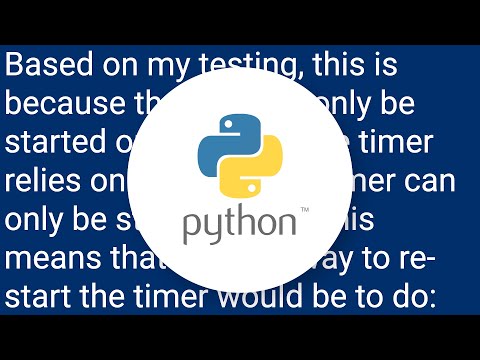 Python timer start and reset