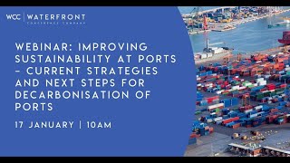 WEBINAR: Improving sustainability at ports - current strategies and next steps for decarbonisation