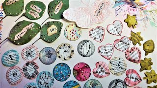 Junk Journal ~ Using Up Book Pages  Ep 43 ~ Easy Tiny Journal Page Embellishments! :)