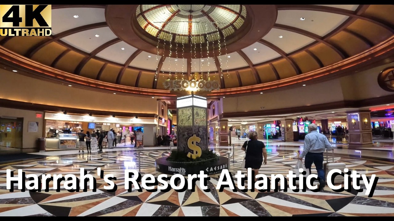 Harrah Atlantic City 4K Walkthrough | Casino, Pool, Room Tour & Harbor Club Lounge