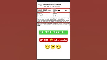 UP TET result । uptet notification। #uptet #uptet_math ##result #uptetresult #uptetclasses