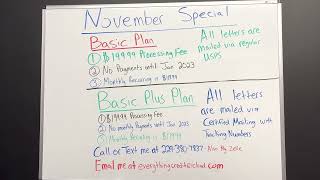 NOVEMBER CREDIT SOLUTIONS SPECIAL!!
