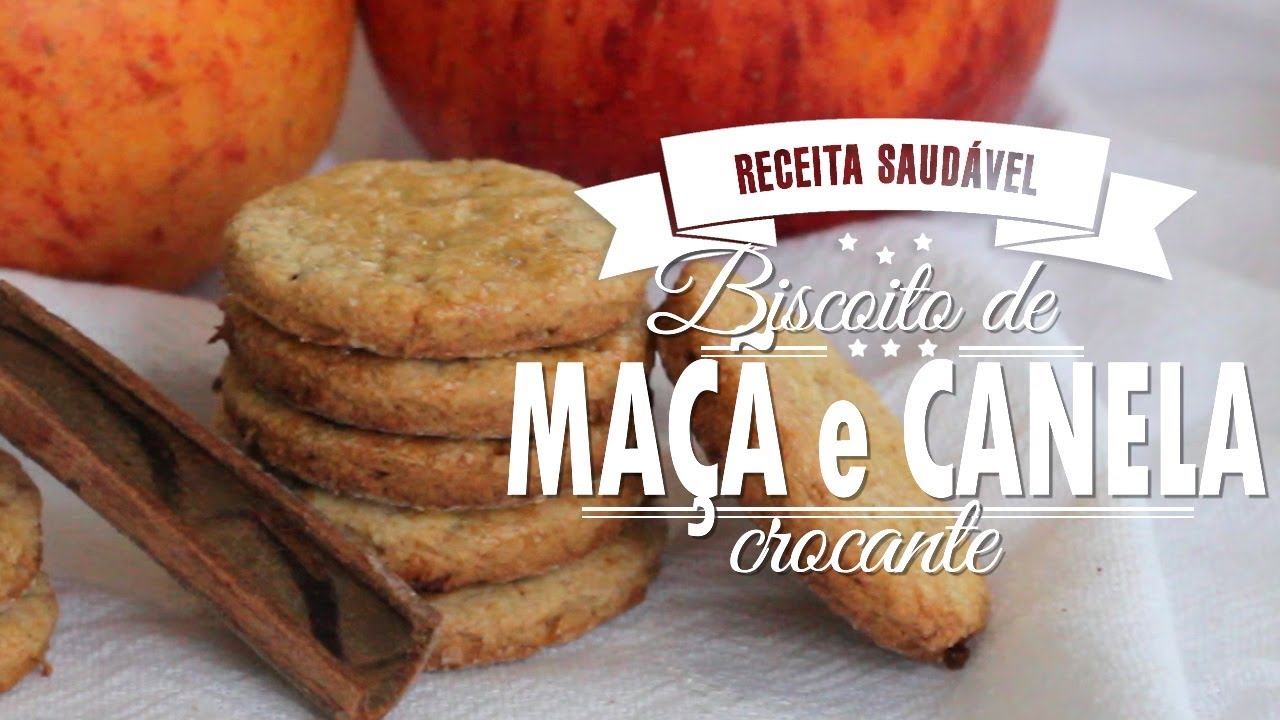 BISCOITOS CROCANTES DE MAÇÃ E CANELA