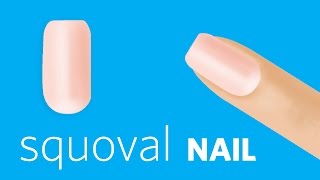 How to File Squoval Nails - YouTube