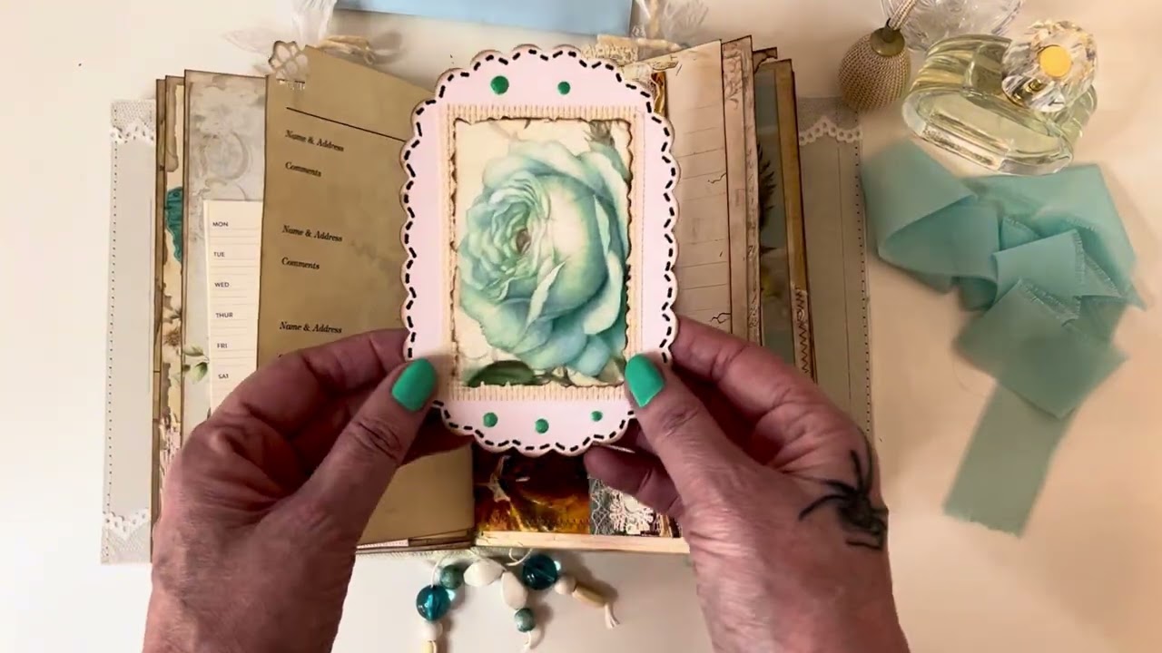 French Romance Junk Journal Flip Through 🩵🌸