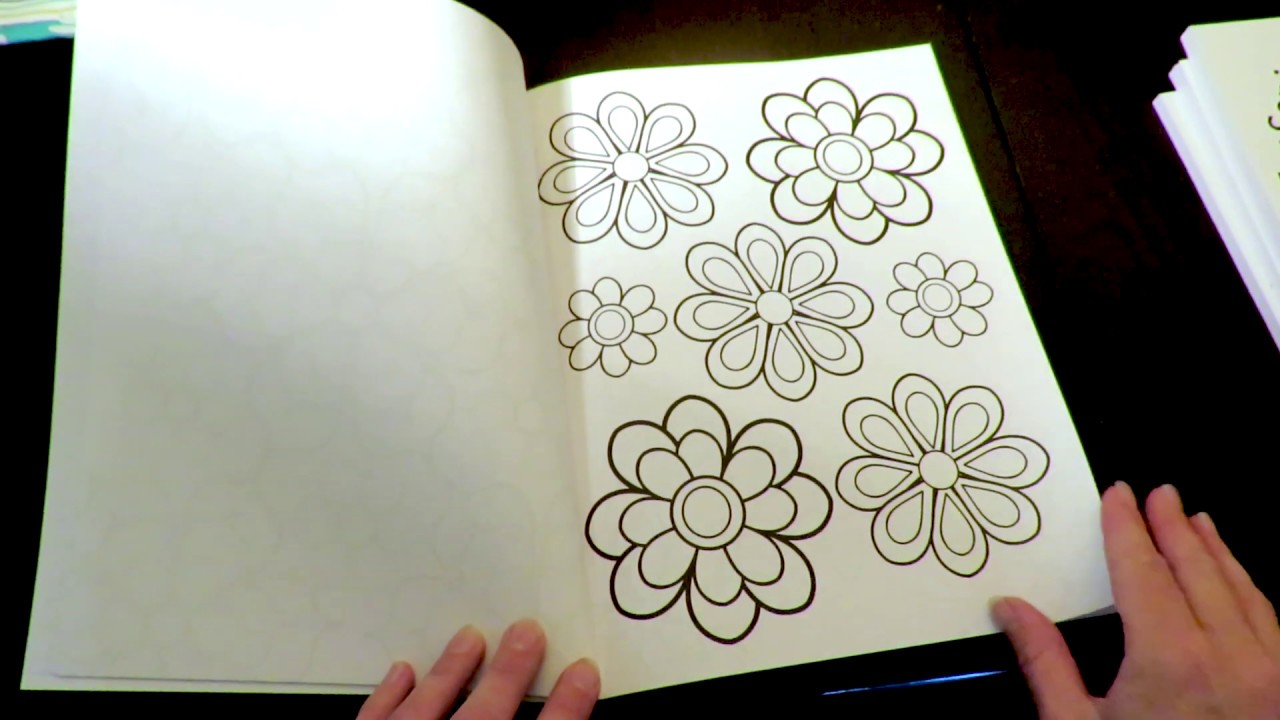 Large Print Adult Coloring Book Flowers Youtube