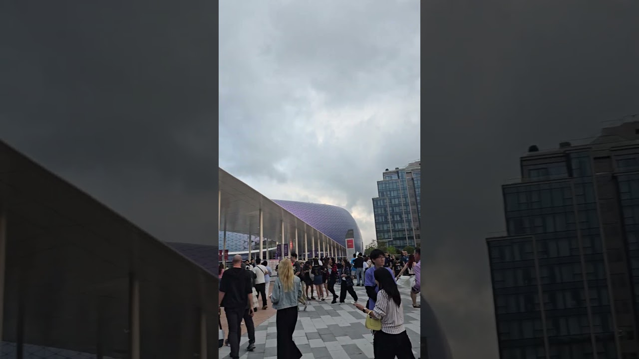 The outside view of KaiTak Stadium Coldplay HongKong2025