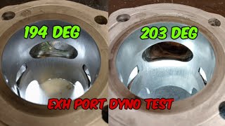 Exhaust Port Dyno Test At 203°  Will It Work? 100mph Moped Challenge #2stroke #power  #porting