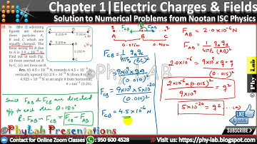 Q.12) Chapter 1: #Electric Charges & Fields | Solutions to Numerical Problem #NootanPhysics Class 12
