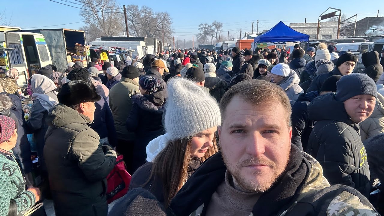 Последнее воскресенье в этом году ! Рынок города Уштобе