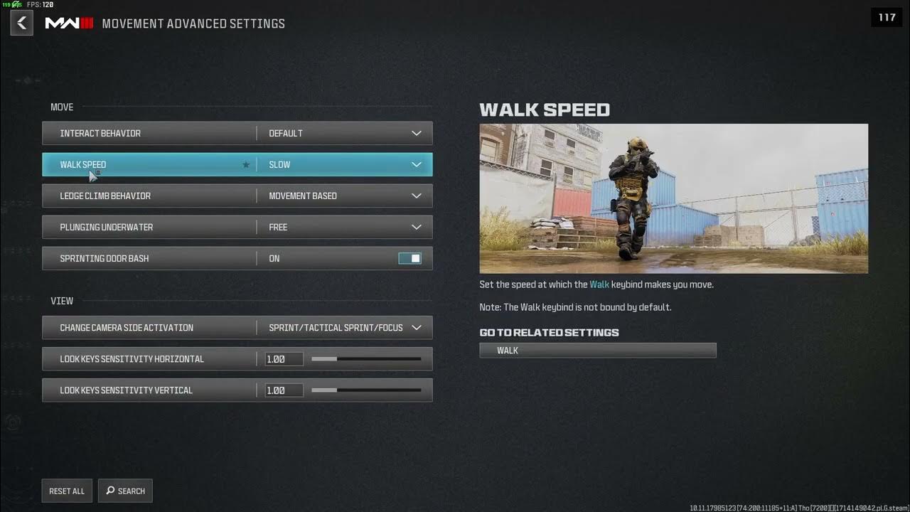 How to change walk speed on warzone 3 youtube