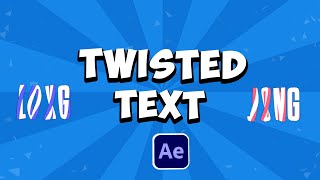 Twisted Text Animation in After Effects - No Plugins #tutorial