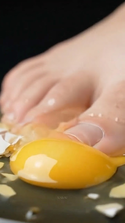 FOOT CRUSHING RAW EGG #asmr