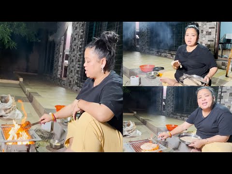 Momy Bharti Singh Cooking special Dal Makhani, Biriyani,Roti on mitti ka Chulha at Her new Farmhouse