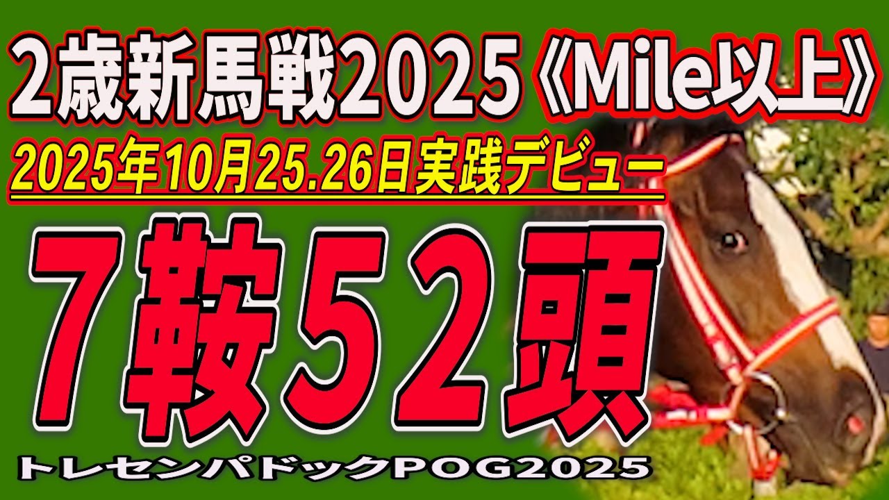 2歳新馬戦2025】7鞍出走52頭の若駒の姿を。2025年10月25