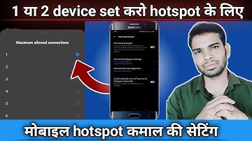 how to limit number of devices connected to hotspot android 11