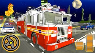 Fire Truck Rescue Driving Sim 3D - City Emergency Vehicles Parking | Android Gameplay screenshot 1