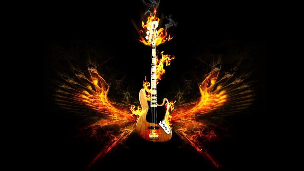 Гитара с крыльями рисунок