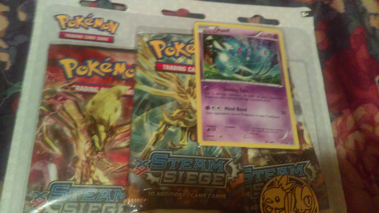Pokemon TCG Steam Siege Azelf Promo Blister Pack Opening