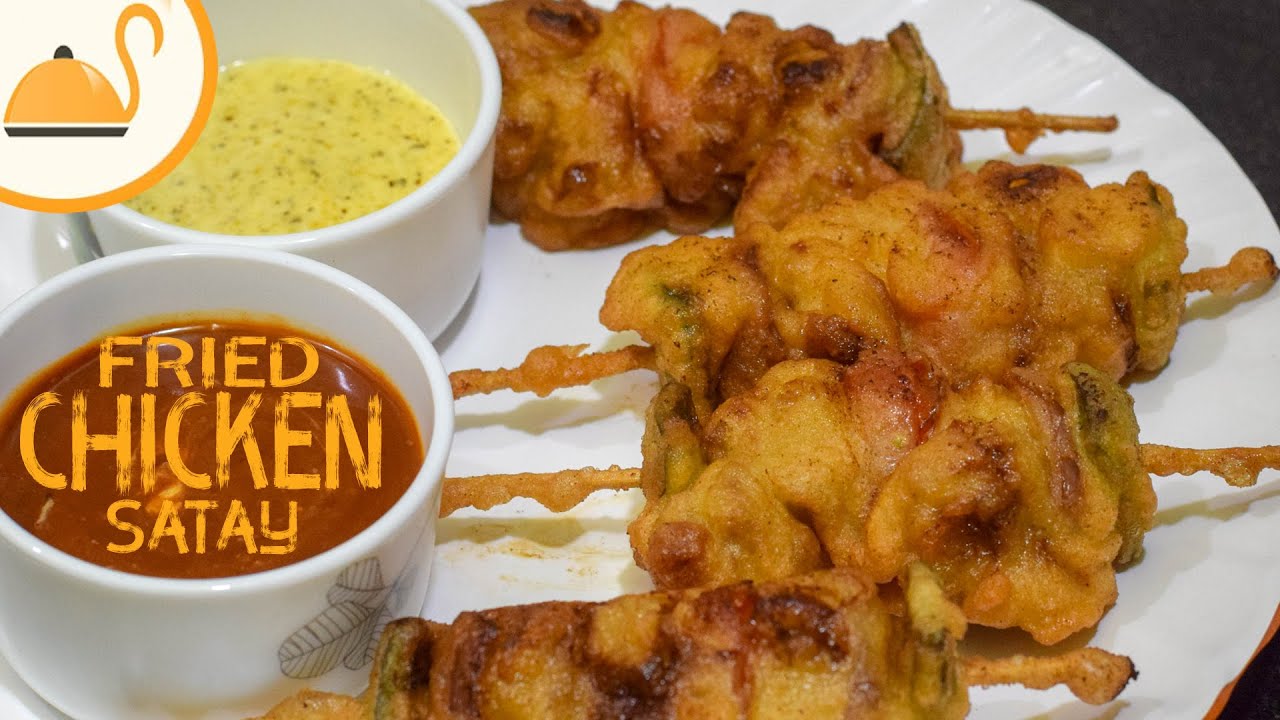 Quick & Easy & crispy Fried Chicken Satay CHICKEN SATAY At Home YouTube