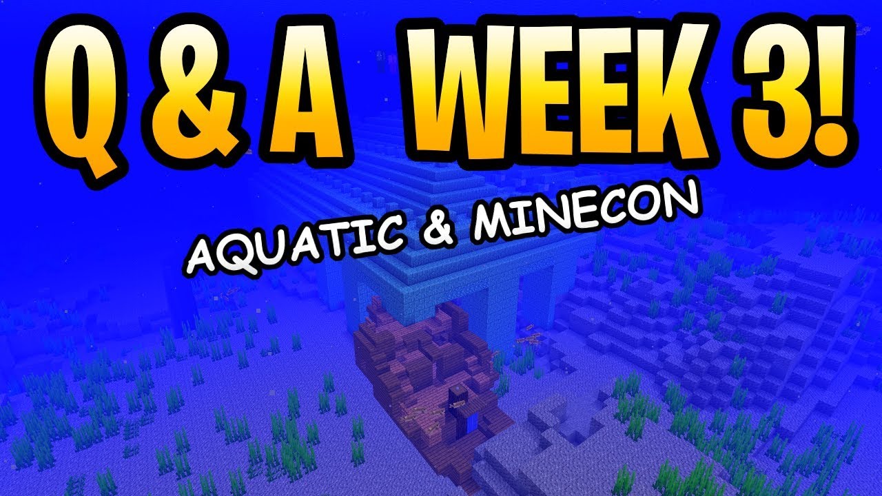 Minecraft Update Aquatic Q & A Week 3! Minecon 2018 Mobs? PE, Xbox One ...