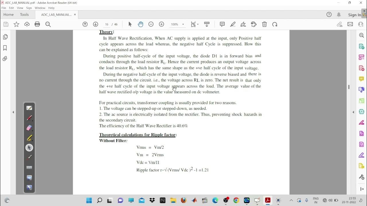 Half wave rectifier experiment YouTube