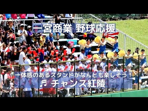 一宮商業 野球応援「チャンス紅陵」一体感のあるスタンドがなんとも楽しそう！（千葉県高校野球応援2015）