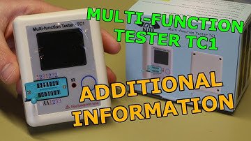 Additional information about the Multi-function tester - TC1