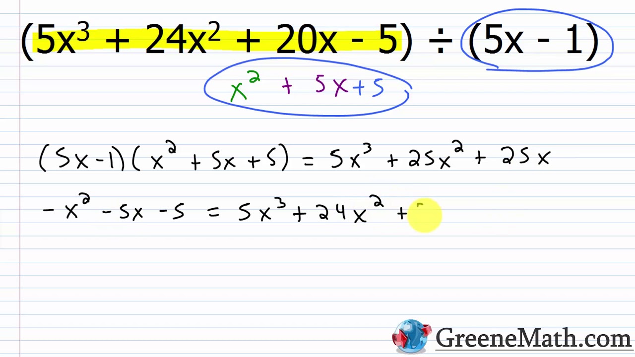 Dividing Polynomials - YouTube