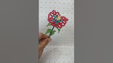 3D Beaded Flower #video #flowers #art #diy #fyp #shorts #arts #short #artandcraft #beadrosesons #3d