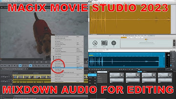 Tutorial 066 Mixdown Audio to Wave File in Movie Studio 2023 to Export Wave to External Audio Editor