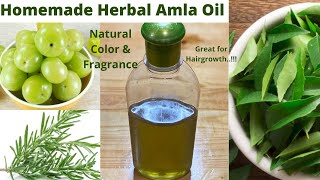 Homemade Herbal Hair Oil |Homemade Amla/Awla Oil for Hair growth|Crockpot method to make Infused Oil