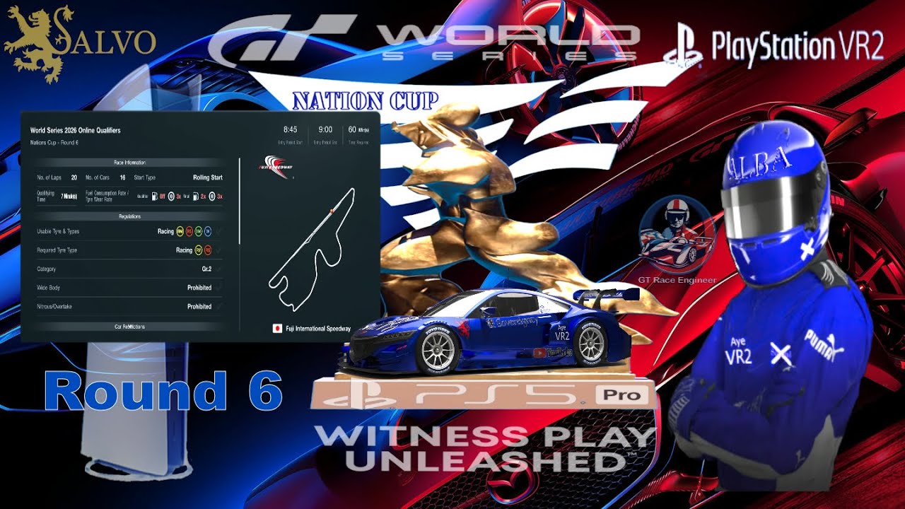 GTWS GT7  The Nations cup round 6 on PS5 Pro PSVR2 4K 60fps