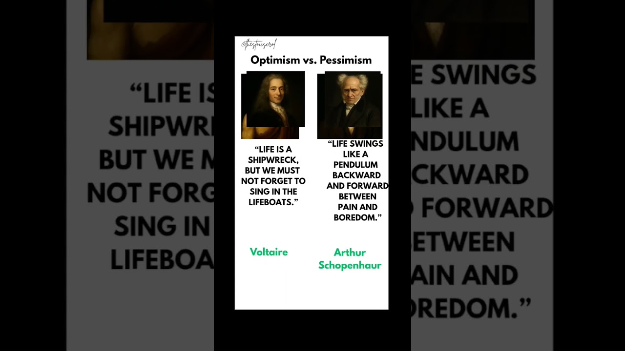 Pessimism vs. Optimism: ⚔️ Schopenhauer vs. Voltaire  || 