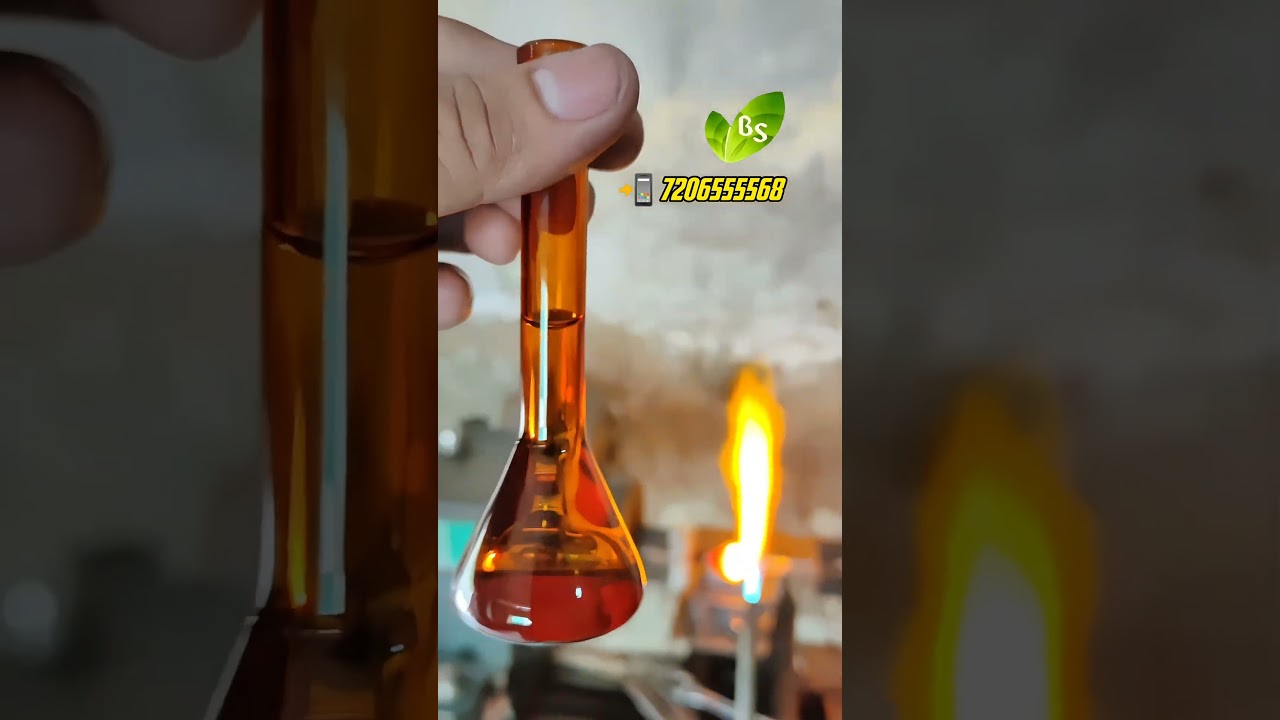20 ml volumetric flask Amber colour borosilicate glass tube 💯 